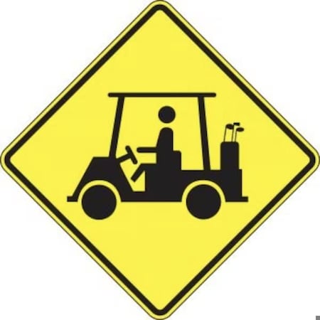 Accuform CROSSING SIGN GOLF CART 30 in X 30 in DG FRW732DP